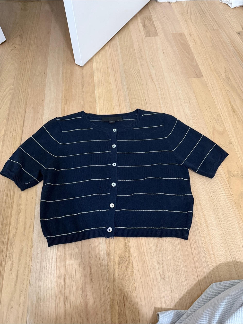 Zara striped knit crop top